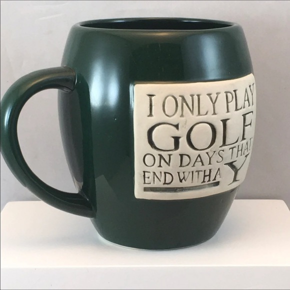 “I Only Play Golf on Days that End With a Y” Stoneware Coffee Mug Tea Cup - Picture 6 of 13